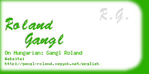 roland gangl business card